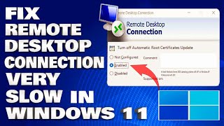 How To Fix Remote Desktop Connection Very Slow in Windows 1110 Solution [upl. by Ressler]