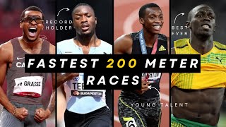 Top 10 Fastest 200 Meter Races  200m Dash World Records [upl. by Baiel300]