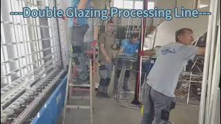 Double glass making machine cnc insulating glass production line hollow glass processing equipment [upl. by Kcirdez831]