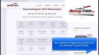 Sommerflugplan 2019 Flughafen Memmingen Allgäu Airport [upl. by Morrill]