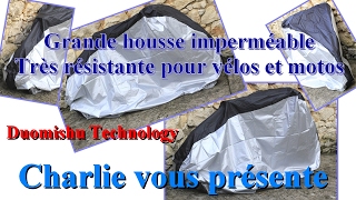 Grande housse imperméable et très résistante pour vélos et motos Duomishu [upl. by Minnnie]