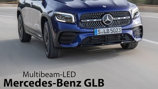 MercedesBenz GLB X 247 Multibeam LED Scheinwerfer Test 4K  Autophorie Extra [upl. by Alrich]