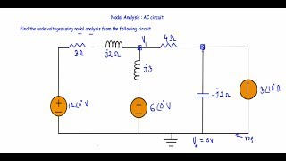 AC Example  Nodal Analysis  Hard [upl. by Nneb903]