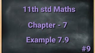 TN 11th std Mathematics Chapter 7 Matrices and Determinants Example 79 [upl. by Neron]