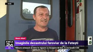 Două trenuri de marfă sau ciocnit la Fetești Întârzieri ale trenurilor de până la 420 de minute [upl. by Ineslta]