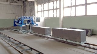 Automated Cutting Equipment for lightweight concrete blocks [upl. by Shipley]