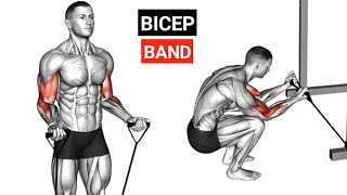 Build Biceps with Resistance Bands  Biceps Resistance Band Workout [upl. by Onurb1]