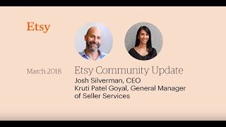 Etsy’s CEO Josh Silverman on Accelerating Sales A Community Update [upl. by Elohcim]