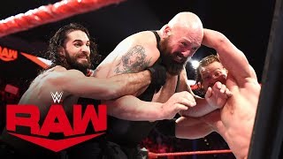 Big Show Kevin Owens amp Samoa Joe vs Seth Rollins amp AOP – Fist Fight Raw Jan 13 2020 [upl. by Lekcim]