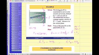 Cylindrical coordinates accelerations and forces in a curved motion Ch13 [upl. by Claybourne]