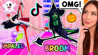 Testing TOP TIKTOK Halloween Outfit Hacks USING NEW CODE ITEMS In Dress To Impress [upl. by Lettig51]