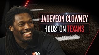 Jadeveon Clowney talks Texans JJ Watt impersonates QBs being sacked 2014 NFLPA Rookie Premiere [upl. by Moberg435]