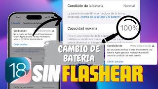 Cambio de batería en iPhone en IOS 18 Sin flashear [upl. by Nnylyam]