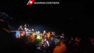 Italian coastguard rescues pregnant women babies off Samos [upl. by Pine447]