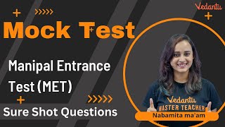 MET  Manipal Entrance Test  Mock Test  Nabamita Maam [upl. by Royall974]