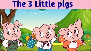 3 little pigs  story for kids Schoolbellkannada [upl. by Ael]