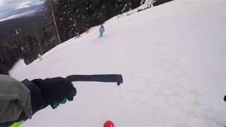 Borovets  Martinovi Baraki 4  Skiing Black Run Bulgaria January [upl. by Osbert]