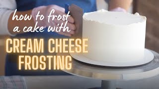 How To Cover A Cake With Cream Cheese Frosting [upl. by Colas]