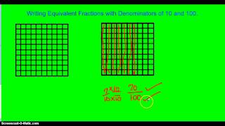 Writing Equivalent Fractions with Denominators of 10 and 100 [upl. by Aienahs670]