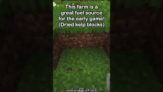 Easy Kelp Farm Tutorial in Minecraft 121 shorts [upl. by Ahsinek]