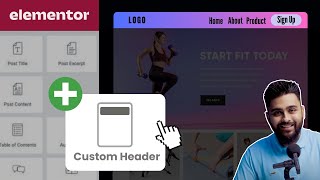 Easily Create Custom Header in Elementor 2024 [upl. by Aitetel409]