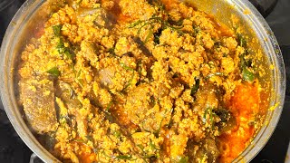 The easy method to make Egusi soup with fresh catfish [upl. by Pompei]