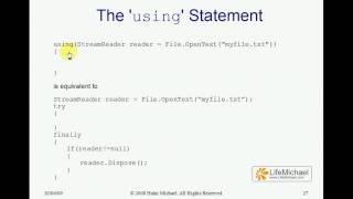 The C using Statement [upl. by Oneil]