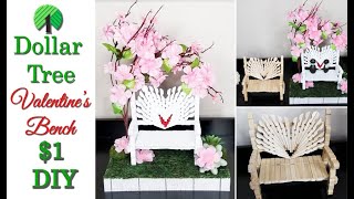 Dollar Tree Valentines 💕 Bench 💲1 DIY [upl. by Muryh484]