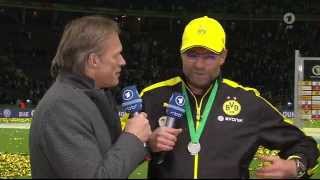 DFB POKALFINALE 2015 Jürgen Klopp letztes Interview für Borussia Dortmund [upl. by Aivekal]