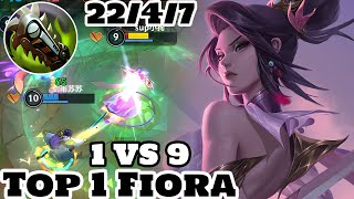 Wild Rift Fiora  Top 1 Fiora Gameplay Rank Challenger [upl. by Anaugahs]