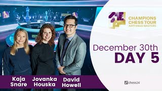 15M Champions Chess Tour Airthings Masters  Day 5  Commentary by David Howell amp Jovanka Houska [upl. by Aliuqa798]