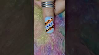 Tri Colour the best colour combination Independence Day Nail Art independenceday [upl. by Adamik]