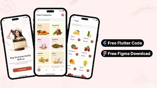 Flutter Grocery app UI concept [upl. by Milburn]