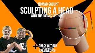 SCULPTING A HEAD IN NOMAD SCULPT using the Loomis Method  Part 1  Basic scaling [upl. by Galan]