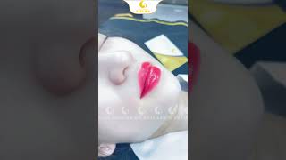 Phun môi nano collagen đỏ đậm căng mọng  Màu đỏ cherry đang được ưa chuộng lamdepdanang lamdep [upl. by Ruthy656]