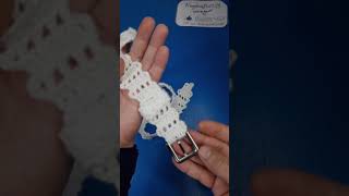 Steps to make a crochet belt short version كيفية عمل حزام بالكروشيه سهل و رائع [upl. by Macswan]