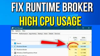 How To Fix Runtime Broker High CPU Usage in Windows 10 [upl. by Tacy187]