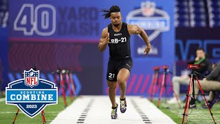 Running Backs Run the 40Yard Dash at the 2023 NFL Combine [upl. by Ushijima]