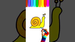 Snail 🐌 drawing for kids drawing johnyjohny looloo art shortsvideo viralvideo [upl. by Tehc]