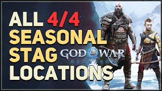 All 4 Seasonal Stag Locations God of War Ragnarok [upl. by Llennoj]