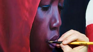 Dirk Dzimirsky  Hyperrealism Painting  Underpainting Session Timelapse [upl. by Attiuqihc]