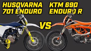 KTM 690 ENDURO R 2023 vs Husqvarna 701 Enduro 2023  What are the differences [upl. by Allimaj5]