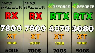 RX 7800 XT VS RTX 4070 VS RTX 3080 VS RX 7900 XT  RADEON RX 7800 XT GAMİNG BENCHMARK [upl. by Tammie]