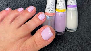 Live  Cutícula e esmaltação com misturinha 🤩 nas unhas dos pés 👣 [upl. by Aynotan]