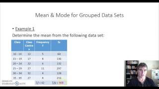 Mean amp Mode for Grouped Data [upl. by Cohlier]