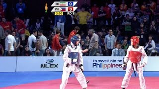 Female 57kg Semifinal Iran vs Philippines I 22nd Asian Taekwondo Championships [upl. by Enahsed88]