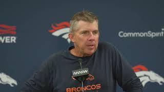 Sean Payton Thumbs Nose at Medias Low Expectations for Denver Broncos [upl. by Esorylime]