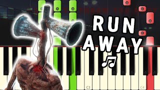 Siren Head  Run Away Song Piano Tutorial [upl. by Natalie]