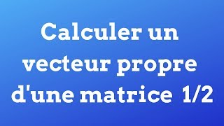 Calculer un vecteur propre dune matrice 12 [upl. by Tezil]