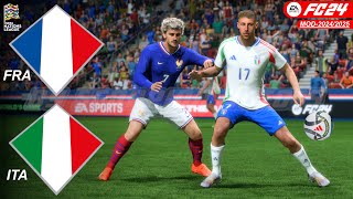 Francia Vs Italia  UEFA Nations League 2025  FC 24 COM vs COM [upl. by Nagar]